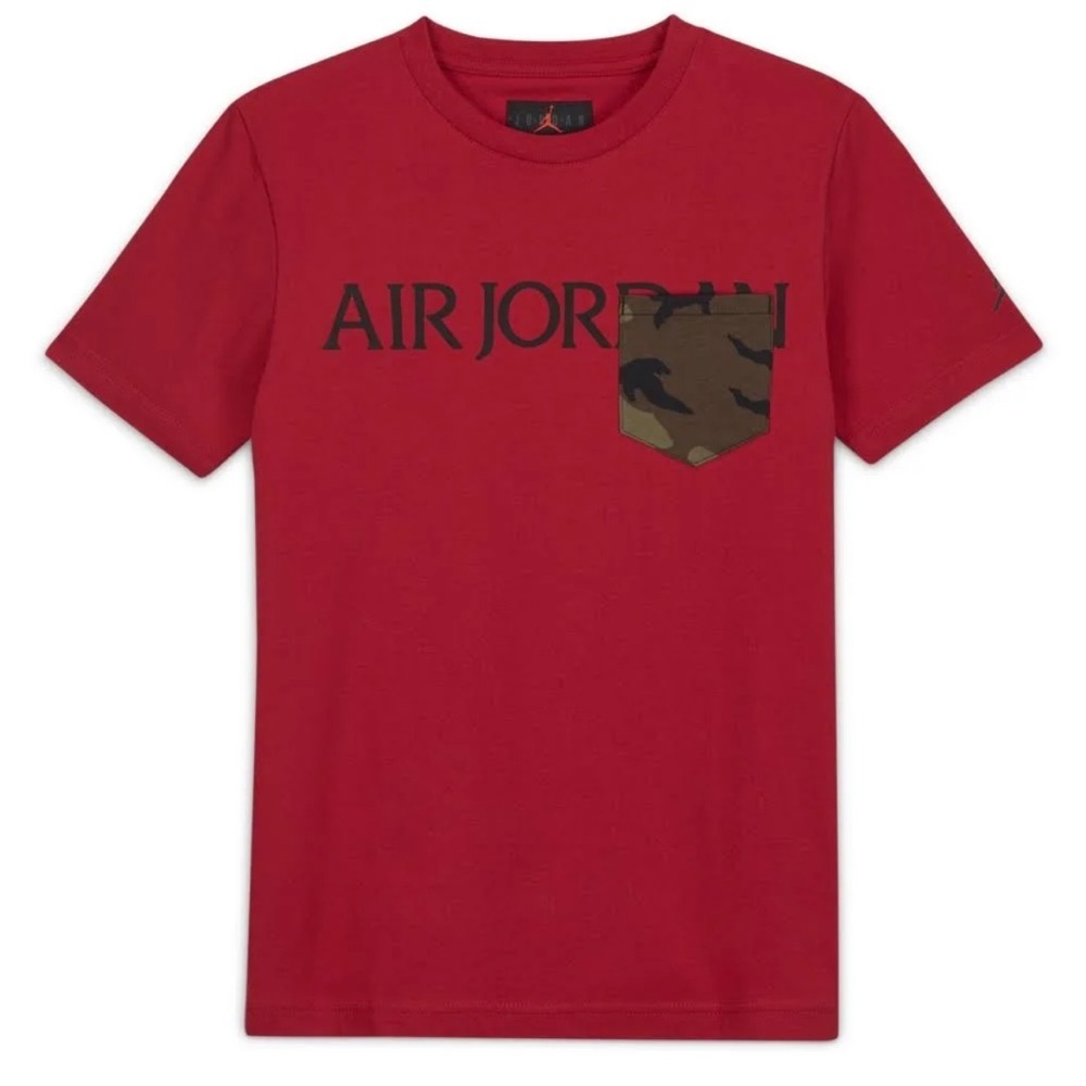 Jordan Big Boys Jumpman Classics Logo Pocket T-Shirt - Gym Red 12-13